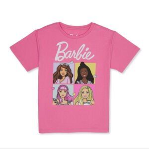 New Barbie Graphic Tee Shirt Pink Child Size Girls